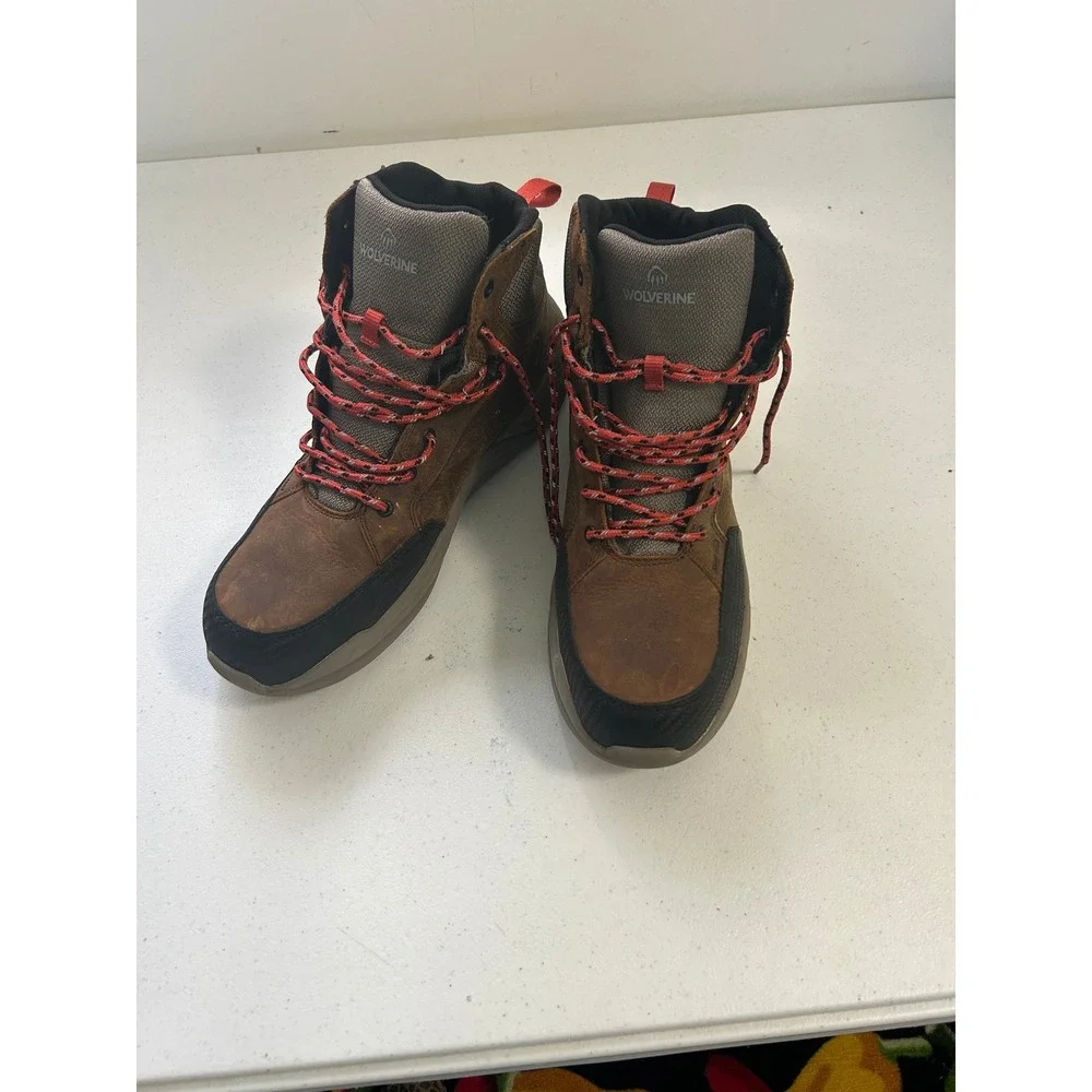 Wolverine Men's Waterproof Insulated‎ Work Boots Size 12M Brown Leather ASTM